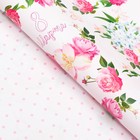 Бумага упаковочная глянцевая "С 8 Марта!", двусторонняя, 70 х 100 см (комплект 10 шт) - фото 25269791