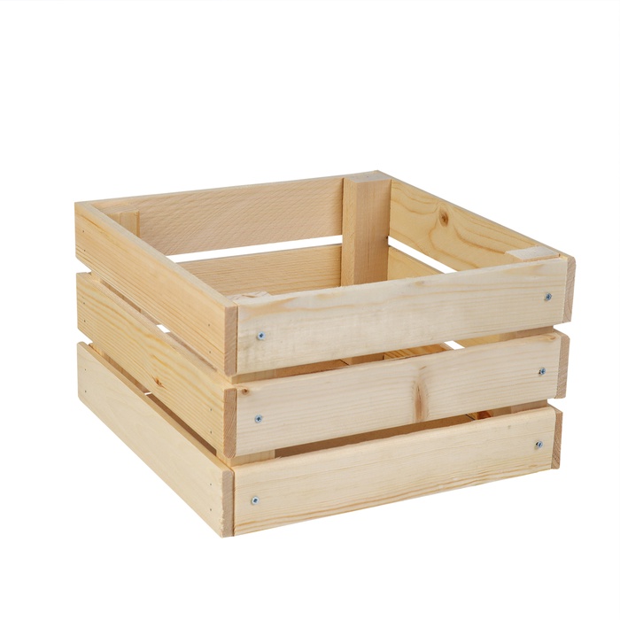 Ящик для хранения, 25×25×15 см, деревянный