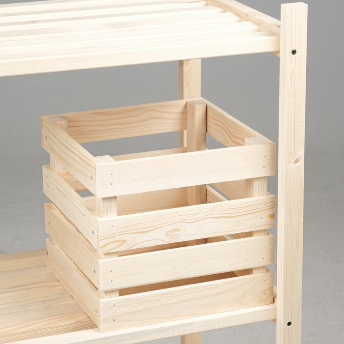Ящик деревянный для стеллажей глубиной 25х25х23 см - Фото 1