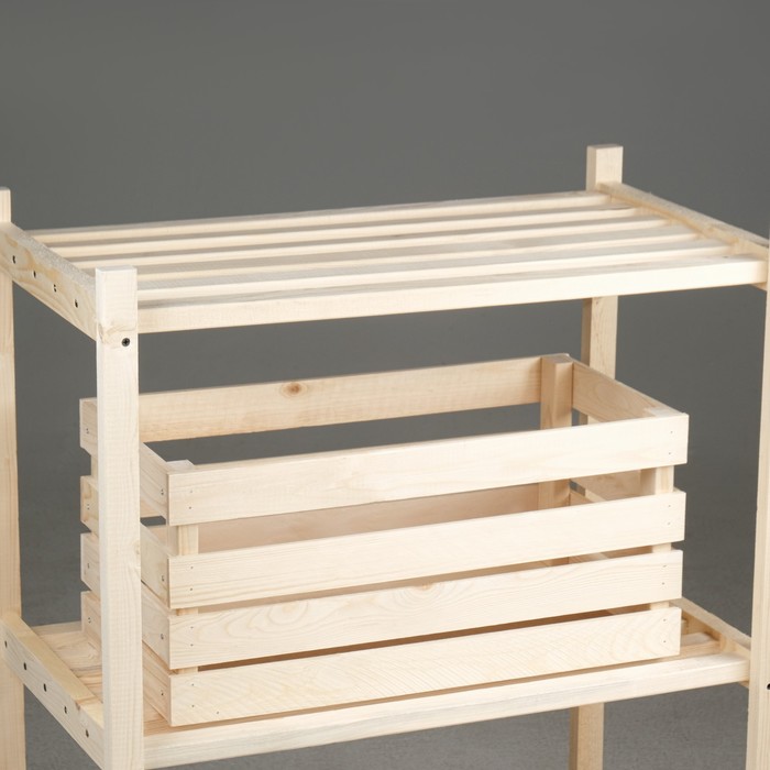 Ящик деревянный для стеллажей глубиной 50х25х23 см - Фото 1