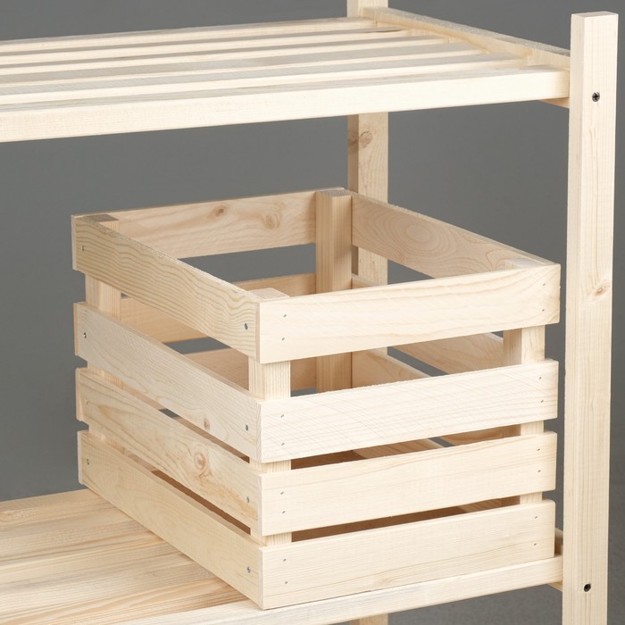 Ящик деревянный для стеллажей 25х35х23 см - Фото 1