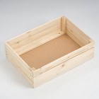 Ящик деревянный для стеллажей 50х35х15 см - Фото 3