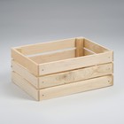 Ящик деревянный для стеллажей 25х35х15 см - Фото 2