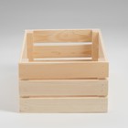 Ящик деревянный для стеллажей 25х35х15 см - Фото 5