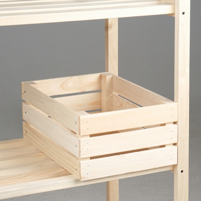 Ящик деревянный для стеллажей 25х35х15 см - Фото 1