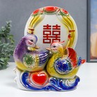 Нэцке керамика "Уточки-мандаринки с сердцем" 22х23х11см - фото 2089907
