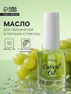 Масло для увлажнения и питания кутикулы 10 мл, виноград - Фото 1