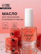 Масло для увлажнения и питания кутикулы 15 мл, арбуз - Фото 1
