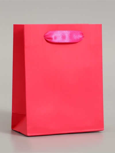 Пакет подарочный ламинированный, упаковка, «Фуксия», S 12×15×5.5 см