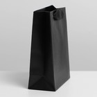 Пакет подарочный ламинированный, упаковка, «Чёрный», S 12 х 15 х 5.5 см - Фото 2