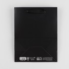 Пакет подарочный ламинированный, упаковка, «Чёрный», MS 18 х 23 х 10 см - Фото 4