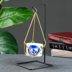 

Горшок на подставке подвесной, 29х13см, рисунок микс