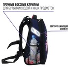 Рюкзак каркасный 38 х 30 х 16 см, эргономичная спинка, Calligrata Probag "Фламинго" (школьный, с ситемой роста) - Фото 3