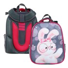 Рюкзак каркасный 38 х 30 х 16 см, эргономичная спинка, Calligrata Probag "Зайчик" (школьный, с ситемой роста) 7574270 - фото 4412970
