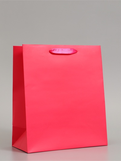 Пакет подарочный ламинированный, упаковка, «Фуксия», ML 23×27×11.5 см