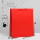 Пакет ламинированный «Красный», ML 23 × 27 × 11.5 см - фото 2691957