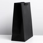 Пакет подарочный ламинированный, упаковка, «Чёрный», ML 23 х 27 х 11.5 см - Фото 2