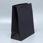 Пакет подарочный ламинированный, упаковка, «Чёрный», M 26 х 30 х 9 см - Фото 2