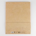 Пакет подарочный ламинированный, упаковка, «Крафтовый», L 31 х 40 х 11.5 см - Фото 4