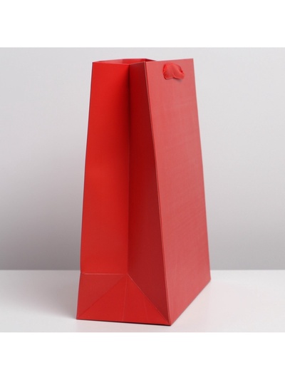 Пакет подарочный ламинированный, упаковка, «Красный», L 31×40×11.5 см