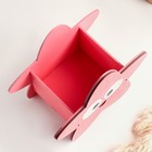 Кашпо деревянное "Звезда" 20х11х18 см коралловый 7609032