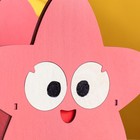 Кашпо деревянное "Звезда" 20х11х18 см коралловый 7609032