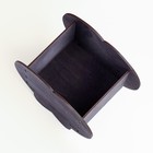 Кашпо деревянное "Пингвин" 15,5х10,5х14,5 см черный/белый - фото 42617987