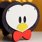 Кашпо деревянное "Пингвин" 15,5х10,5х14,5 см черный/белый - фото 42617988