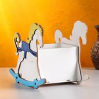 Кашпо деревянное "Лошадка" 23,5х15,5х20 см белый - фото 40279425