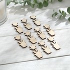 Набор заготовок (10 шт) для творчества"Цветок-2 в горшке" , 2х5х0,4 см (комплект 2 шт) - фото 40279429