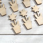 Набор заготовок (10 шт) для творчества"Цветок-2 в горшке" , 2х5х0,4 см (комплект 2 шт) - фото 40279430