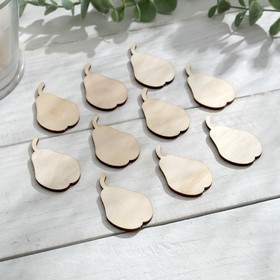 

Набор заготовок (10 шт)для творчества "Груша" 3,3х5х0,4 см