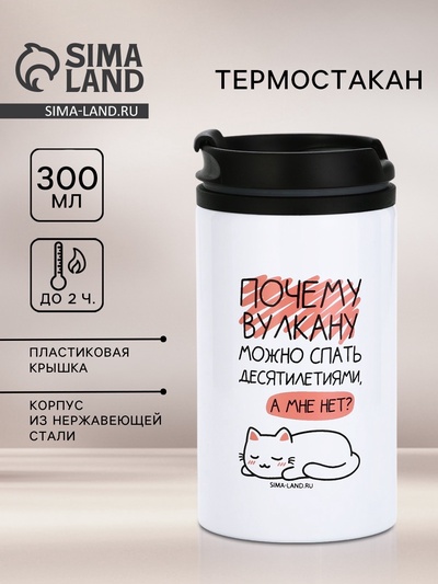 Термокружка «Спать десятилетиями», 300 мл