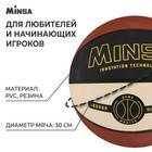 Мяч баскетбольный MINSA, ПВХ, клееный, 8 панелей, р. 7 - фото 3750140