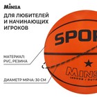 Мяч баскетбольный MINSA SPORT, ПВХ, клееный, 8 панелей, р. 7 - фото 183784