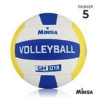 Мяч волейбольный MINSA SM 013, ПВХ, машинная сшивка, 18 панелей, р. 5 - фото 23972088