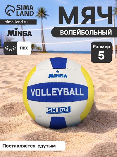 Волейбольный мяч MINSA SM 013, машинная сшивка, 18 панелей, р. 5, PVC