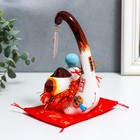 Сувенир керамика "Манэки-нэко с шариком и подвеской" 9х7х15,5 см - Фото 5