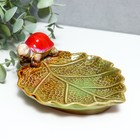 Сувенир керамика подставка "Листочек и животное" МИКС 6,5х14,5х11 см - фото 21488183