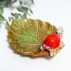 Сувенир керамика подставка "Листочек и животное" МИКС 6,5х14,5х11 см - фото 21488186