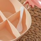 Банка пластиковая для сыпучих продуктов «Ананас», 4 отделения, с ложками, 16,5×14×9 см, цвет МИКС 7370962 - фото 16434009