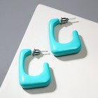 Серьги акриловые «Тренд» рамка, цвет морской - Фото 2