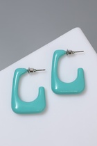 Серьги акриловые «Тренд» рамка, цвет морской - Фото 3