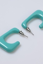 Серьги акриловые «Тренд» рамка, цвет морской - Фото 4