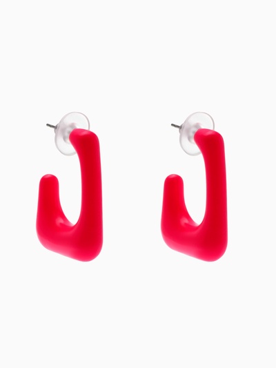 Серьги акриловые «Тренд» рамка, цвет ярко-малиновый