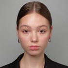 Серьги металл «Овал» закрытие, цвет серебро - Фото 2