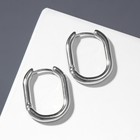Серьги металл «Полукруг» закрытие, цвет серебро - Фото 3