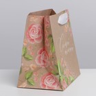 Пакет подарочный крафтовый квадратный, упаковка, «Lovely», 14 х 14 х 9 см - Фото 3