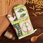 Варежка-прихватка Доляна "Яблочки" 23*15 см, 100%пэ - Фото 1