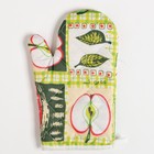 Варежка-прихватка Доляна "Яблочки" 23*15 см, 100%пэ - Фото 2